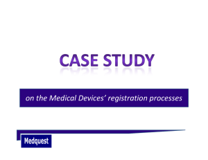 on the Medical Devices' registration processes