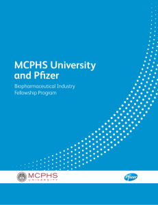 MCPHS University and Pfizer - Massachusetts College of Pharmacy