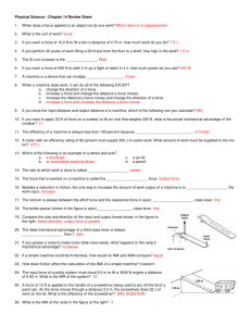 Physical Science - Chapter 14 Review Sheet 1. When does a force