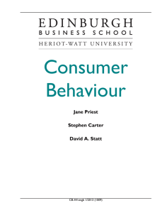 Consumer Behaviour - Edinburgh Business School