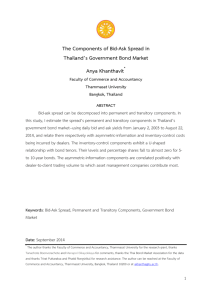 The Components of Bid-Ask Spread in Thailand's Government Bond