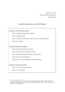Liquidity Indicators in the JGB Markets (Jan.) [PDF 309KB]