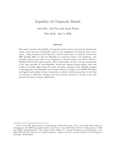 Liquidity of Corporate Bonds - Stanford Graduate School of Business