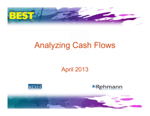 Analyzing Cash Flows - Michigan Bankers Association