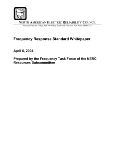 Frequency Response Standard Whitepaper