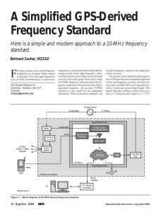 A Simplified GPS-Derived Frequency Standard