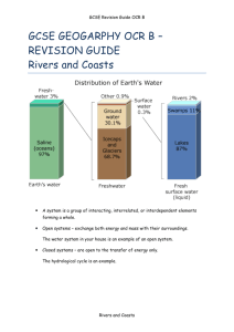 GCSE GEOGARPHY OCR B – REVISION GUIDE Rivers and Coasts