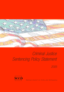 Criminal Justice Sentencing Policy Statement