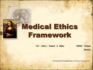 Medical Ethics Framework - Health Sciences Diversity