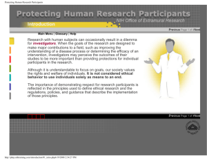 Protecting Human Research Participants