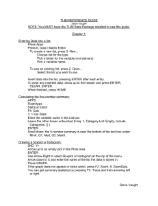 TI-89 REFERENCE GUIDE NOTE: You MUST have the TI