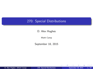 270: Special Distributions