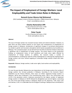 The Impact of Employment of Foreign Workers: Local Employability