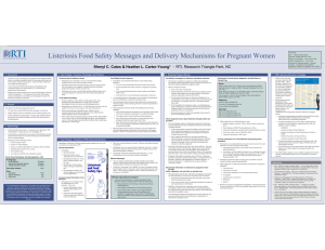 Listeriosis Food Safety Messages and Delivery Mechanisms for