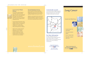 Lung Cancer Brochure - The University Of Kansas Hospital