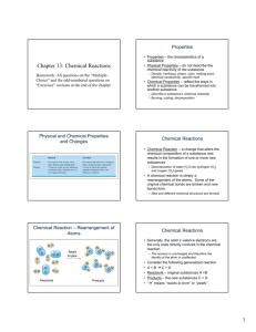 Chapter 13: Chemical Reactions