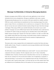 Message Confidentiality in Enterprise Messaging Systems