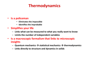 Fundamental Concepts of Thermodynamics