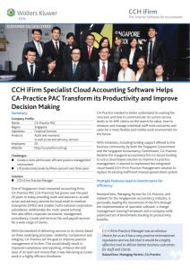 CCH iFirm Specialist Cloud Accounting Software Helps CA