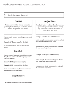 Nouns Adjectives