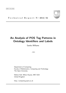 An Analysis of POS Tag Patterns in Ontology Identifiers and Labels