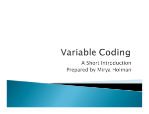 Variable Coding