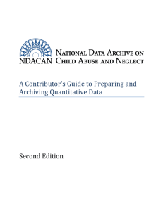 A Contributor's Guide to Preparing and Archiving Quantitative Data