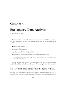 Chapter 4 Exploratory Data Analysis - CMU Statistics