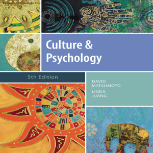 Culture and Psychology, 5th ed.