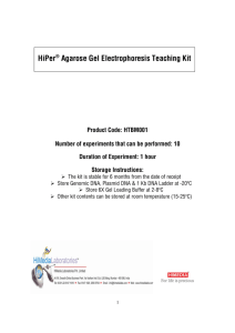 HiPer® Agarose Gel Electrophoresis Teaching Kit