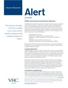FASB Issues Business Combinations Statement