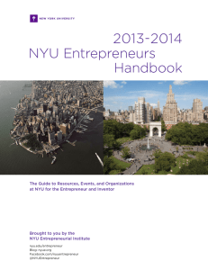 2013-2014 NYU Entrepreneurs Handbook - Neighbors