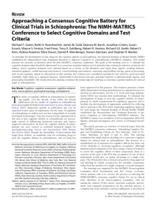 Approaching a Consensus Cognitive Battery for Clinical Trials in