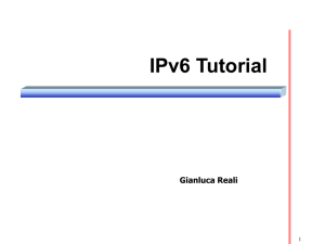 IPv6 - Networks and Services Lab