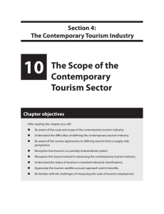 10 The Scope of the Contemporary Tourism Sector