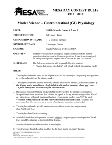 Model Science – Gastrointestinal (GI) Physiology