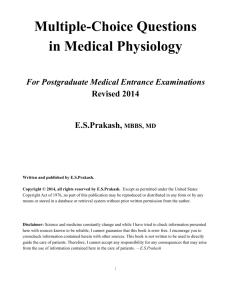MCQs in Medical Physiology - E.S.Prakash