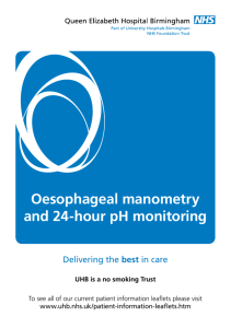 Oesophageal manometry and 24-hour pH monitoring