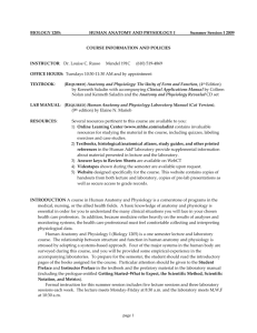 Bio 1205 Sample Syllabus