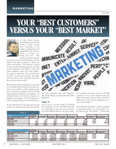 your “best customers” versus your “best market”
