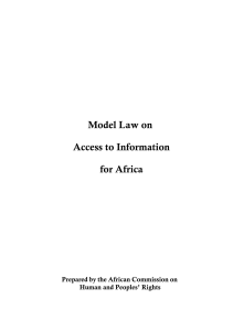 Model Law on Access to - African Commission on Human and