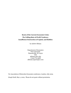 Roots of the Current Economic Crisis: The Falling-Rate-of