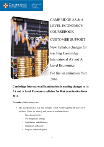 CAMBRIDGE AS & A LEVEL ECONOMICS COURSEBOOK