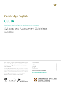 Syllabus and Assessment Guidelines