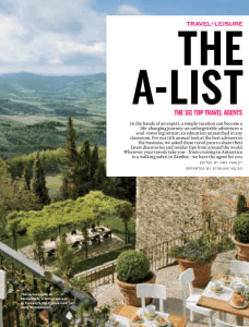 The A List – Top Travel Agents