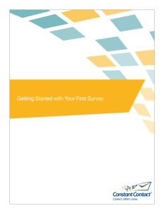 Getting Started with Your First Survey