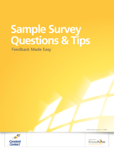 Sample Survey Questions & Tips