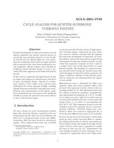 cycle analysis for quieter supersonic turbofan engines