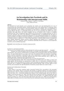 An Investigation into Facebook and its
