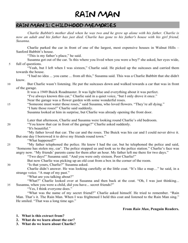 Rain Man Quinson, Henry